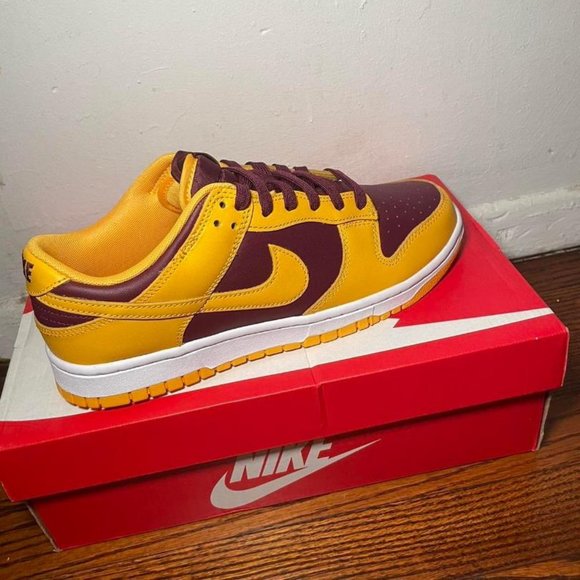 Nike Other - Nike Men's Yellow and Burgundy Trainers